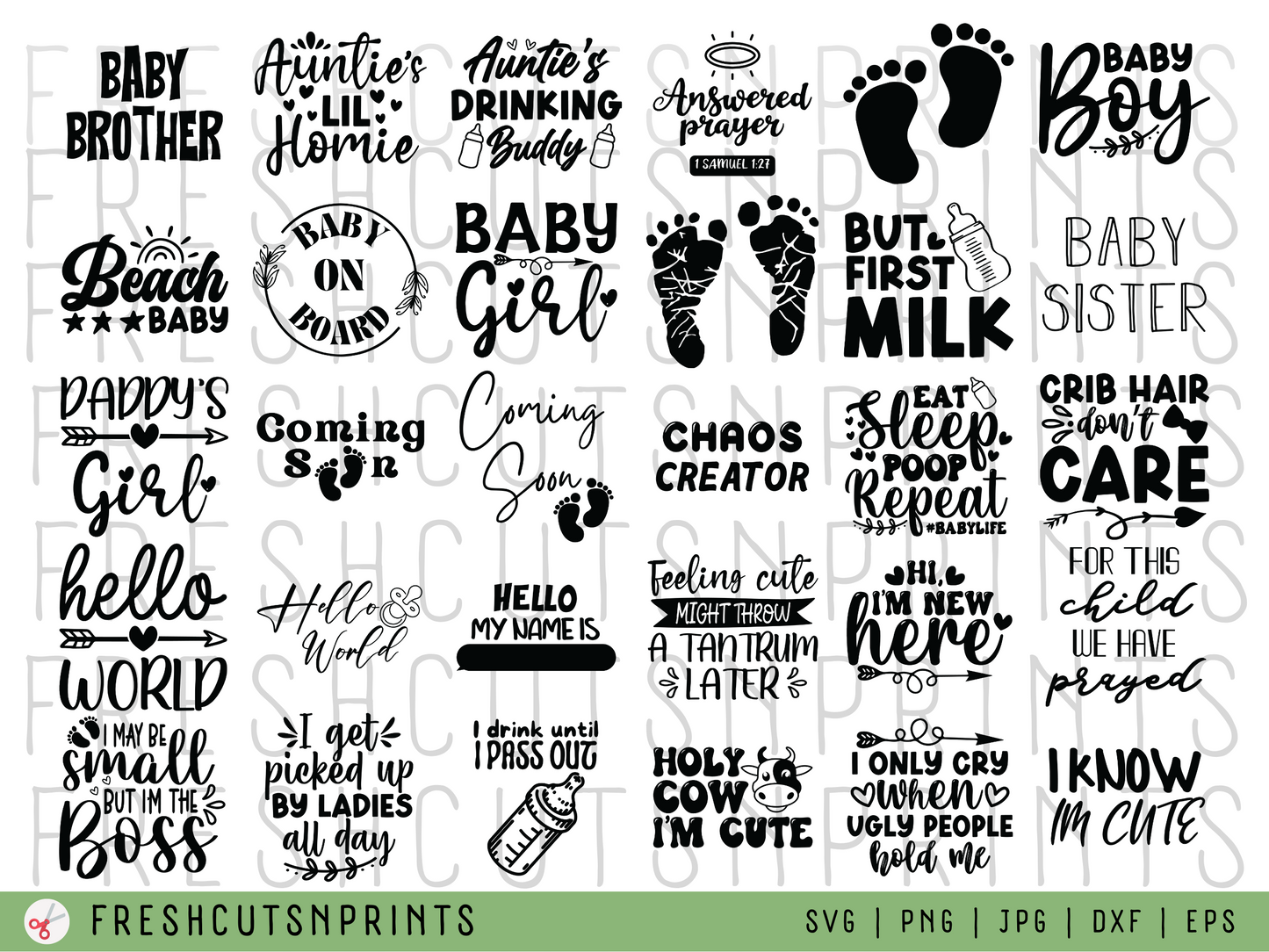 100 Baby Onesie SVG, Baby Svg, Funny Baby svg, baby newborn svg, Newborn SVG Bundle, Baby Quote Bundle, Cute Baby Sayings svg, Baby Feet svg