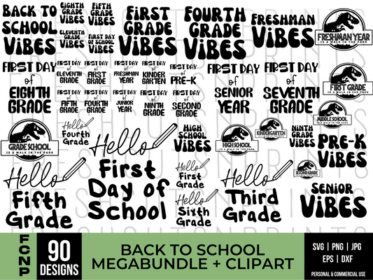 Back to School SVG Bundle, First Day of School, Back to School Shirts, SVG Files for Cricut, Teacher SVG, Student svg, Hello First Grade