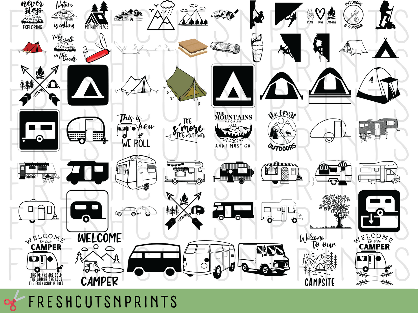 Camping SVG, Camping Quotes svg, Camping Clipart, Camping Shirt svg, Happy Camper svg, Outdoors svg, Mountain SVG, Summer SVG