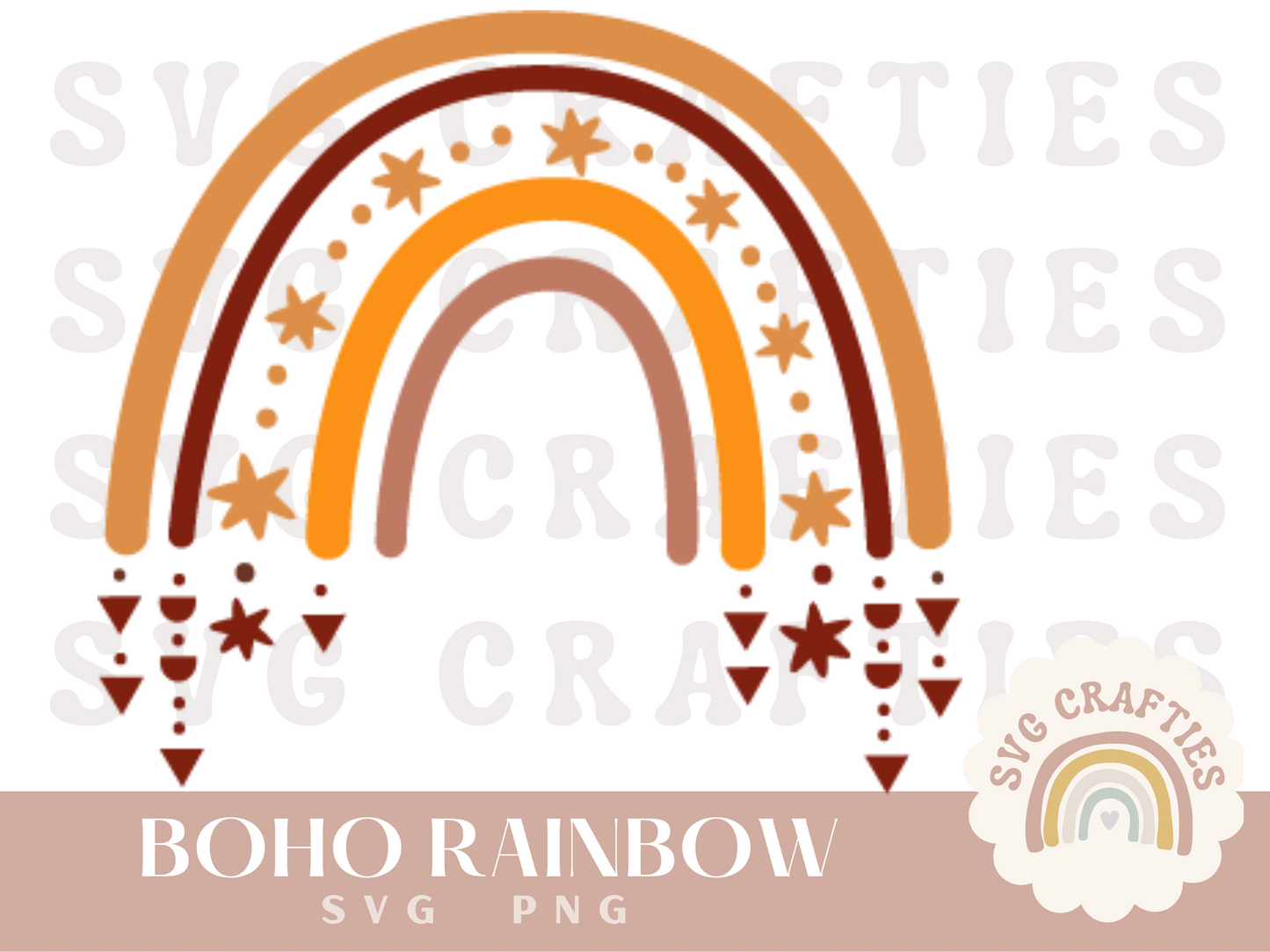 Boho Rainbow Free SVG Download