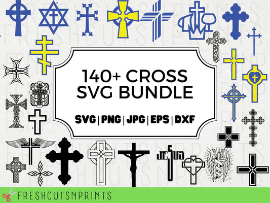 140+ Cross SVG Bundle , Cross Clipart, Cross Cut File, Cross SVG File, Cross for Cricut, Christian Cross svg, Crucifix svg, cross vector