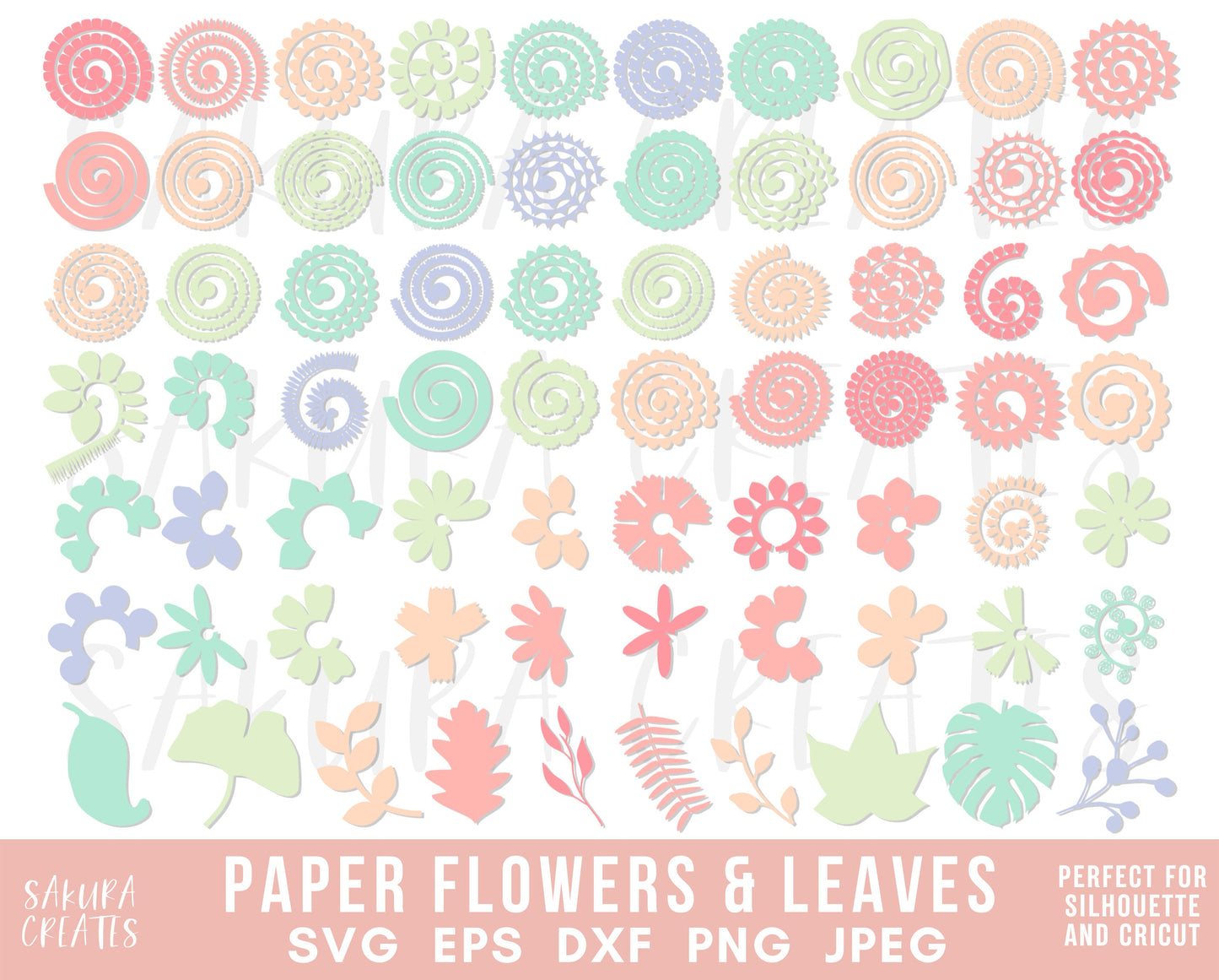 100+ Rolled Flower svg paper flower svg 3d flower svg flower bundle svg flower silhouette rolled paper flowers file paper flower template digital