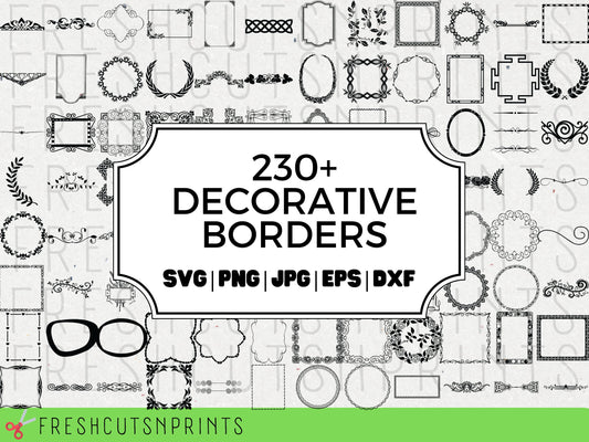 230+ Border SVG Bundle , flower border svg, vintage border svg, wreath svg, frame svg, circle frame svg, Floral border svg, Commercial Use