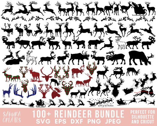 100+ Huge Rudolph SVG Bundle Reindeer Svg Deer svg Christmas svg Christmas Reindeer clipart Christmas stag holiday svg cricut svg file for cricut