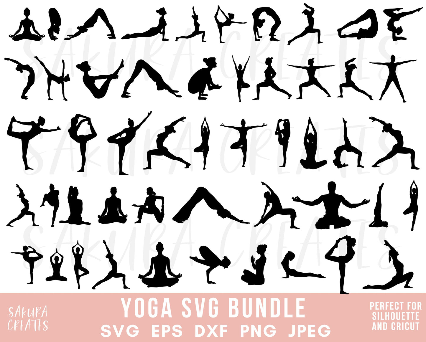 160+ Yoga SVG Meditation svg Yoga pose Namaste svg fitness svg Lotus pose yoga clipart pilates cut file for cricut silhouette files easy cut