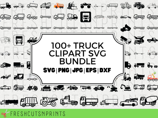 100+ Truck SVG Bundle , Truck Clipart, Truck Cut Files, Truck Vector, Tractor svg, Truck Silhouette, Pickup Truck svg, Commercial Use