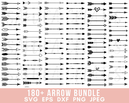 180+ Arrow SVG Bundle Arrow Vector Arrow Clipart Arrow Cut File Hand drawn Arrows Svg Arrow Silhouette Boho Arrow Svg Cut files for Cricut