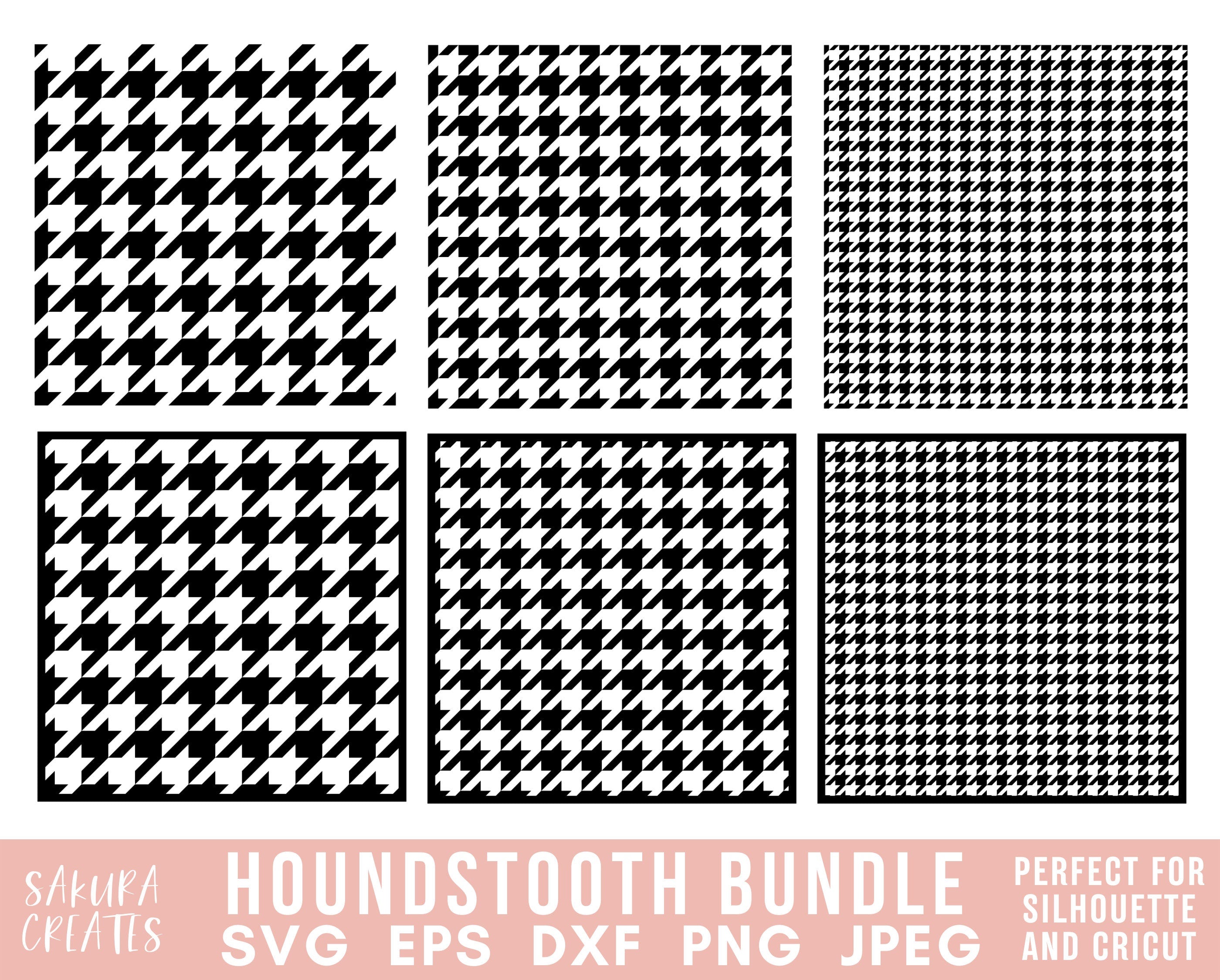 Houndstooth Pattern Background Vector (EPS, SVG, PNG Transparent