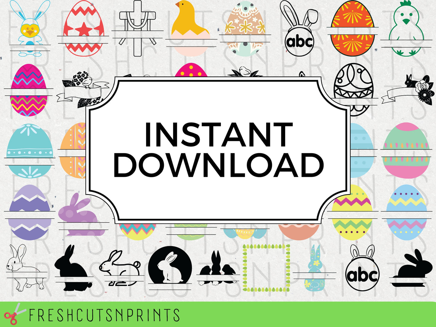 41 Easter Monogram SVG Bundle, Easter Monograms, Easter SVG, Split Monogram svg, Easter Vector Art, Easter Designs svg, Easter Egg svg