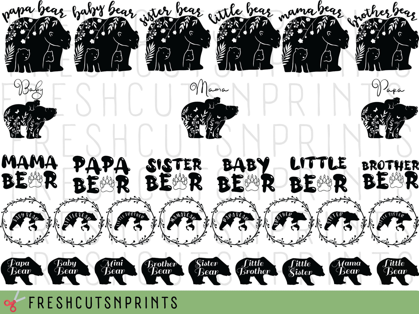 70+ Mama Bear SVG, Mama Bear Vector, Bear Family svg, Papa Bear SVG, Baby Bear SVG, Mom Life svg, Mothers day svg, Svg files for Cricut