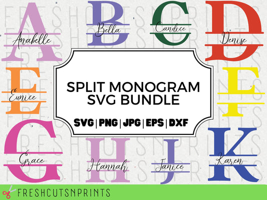 Split Monogram SVG, Monogram Keychain svg, Family monogram svg, Split Letter svg, Monogram svg, Monogram cricut, Cricut Letters, Popular svg