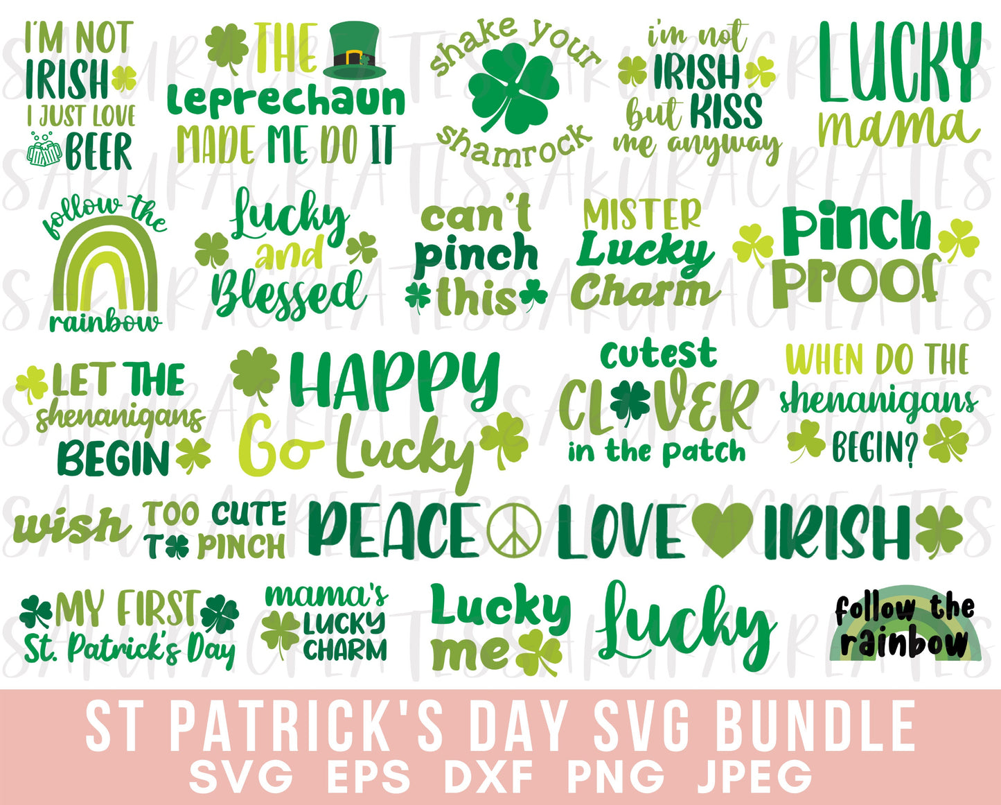 200 St Patricks Day SVG Patricks SVG Saint Patricks Clipart Irish SVG Leprechaun svg Clover svg shamrock lucky svg charm svg file for cricut
