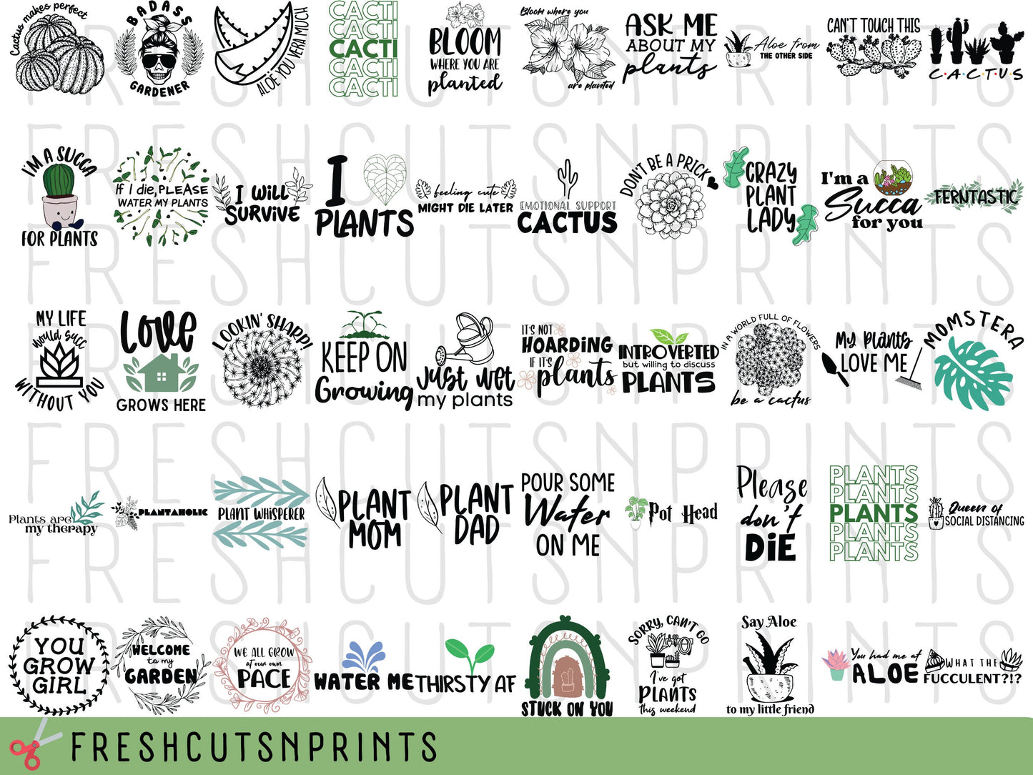 50 Plant svg designs, Cactus svg, Succulent svg, Cute cactus svg, Gardening svg, Gardening mom, Plant lover svg, Plant quotes, Garden svg