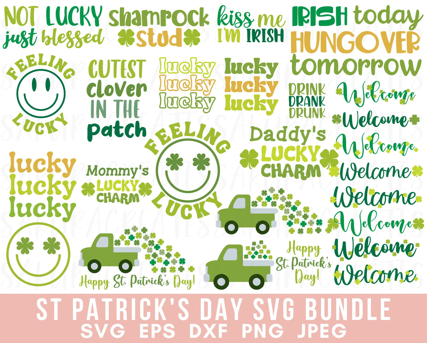 200 St Patricks Day SVG Patricks SVG Saint Patricks Clipart Irish SVG Leprechaun svg Clover svg shamrock lucky svg charm svg file for cricut