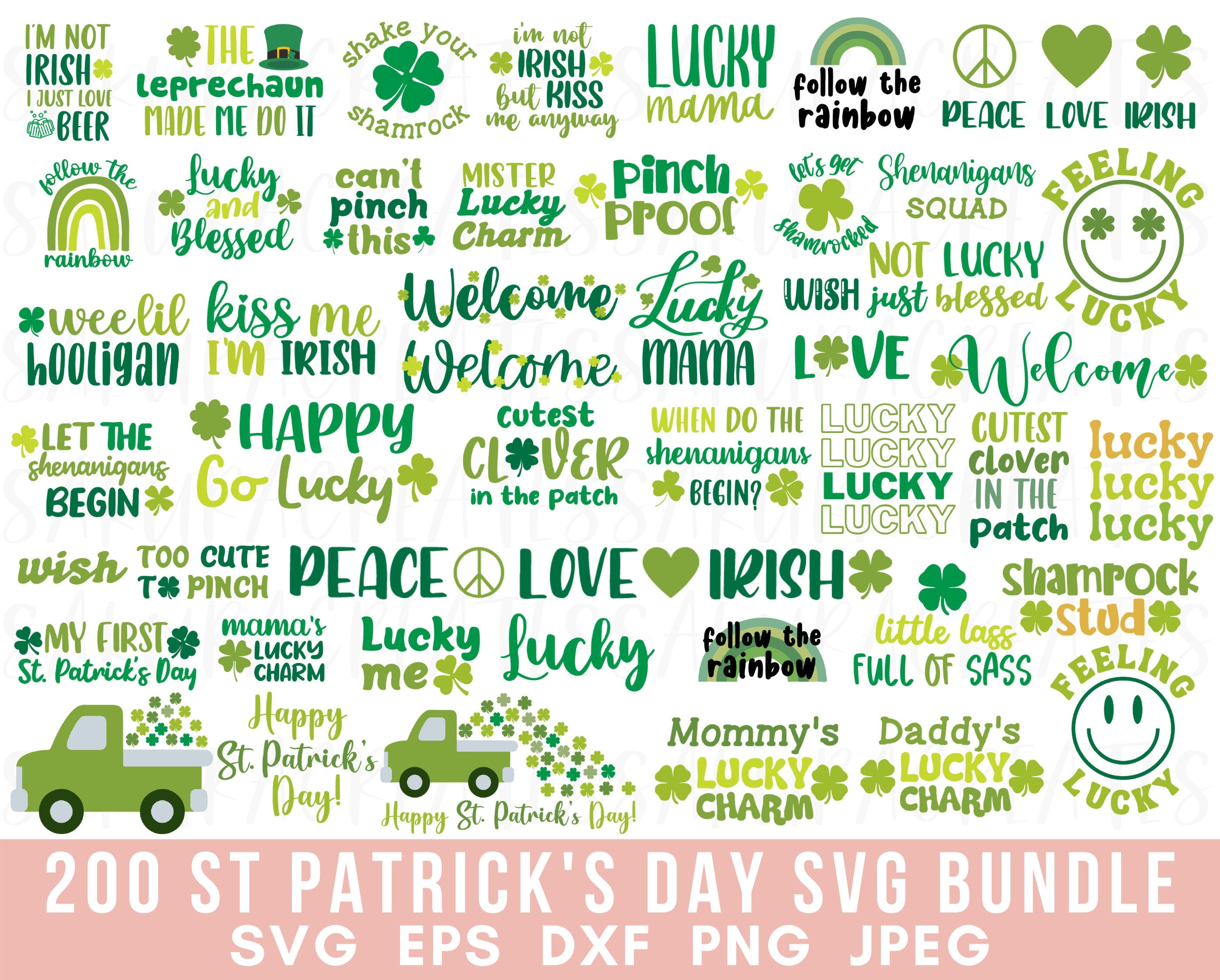 St Patrick's Day Earrings SVG Bundle, Shamrock Earrings SVGs