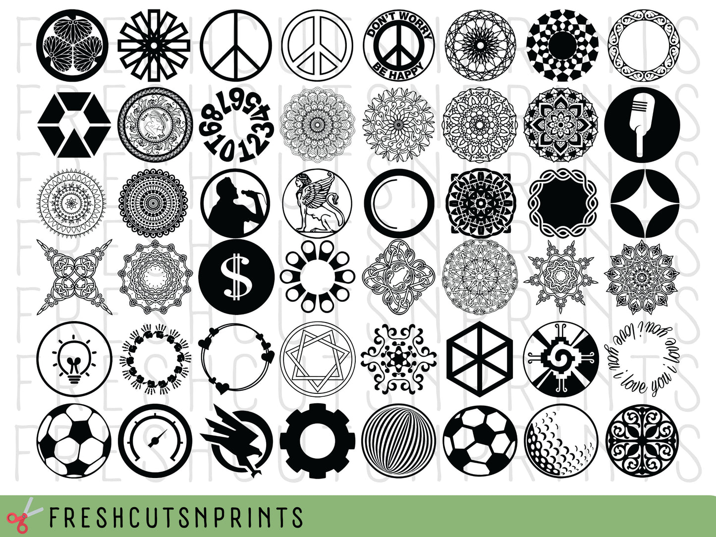 180+ Keychain SVG Bundle , Round Pattern SVG, Keychain cut file, Keychain Background svg, Keyring svg, Circle pattern svg, commercial use
