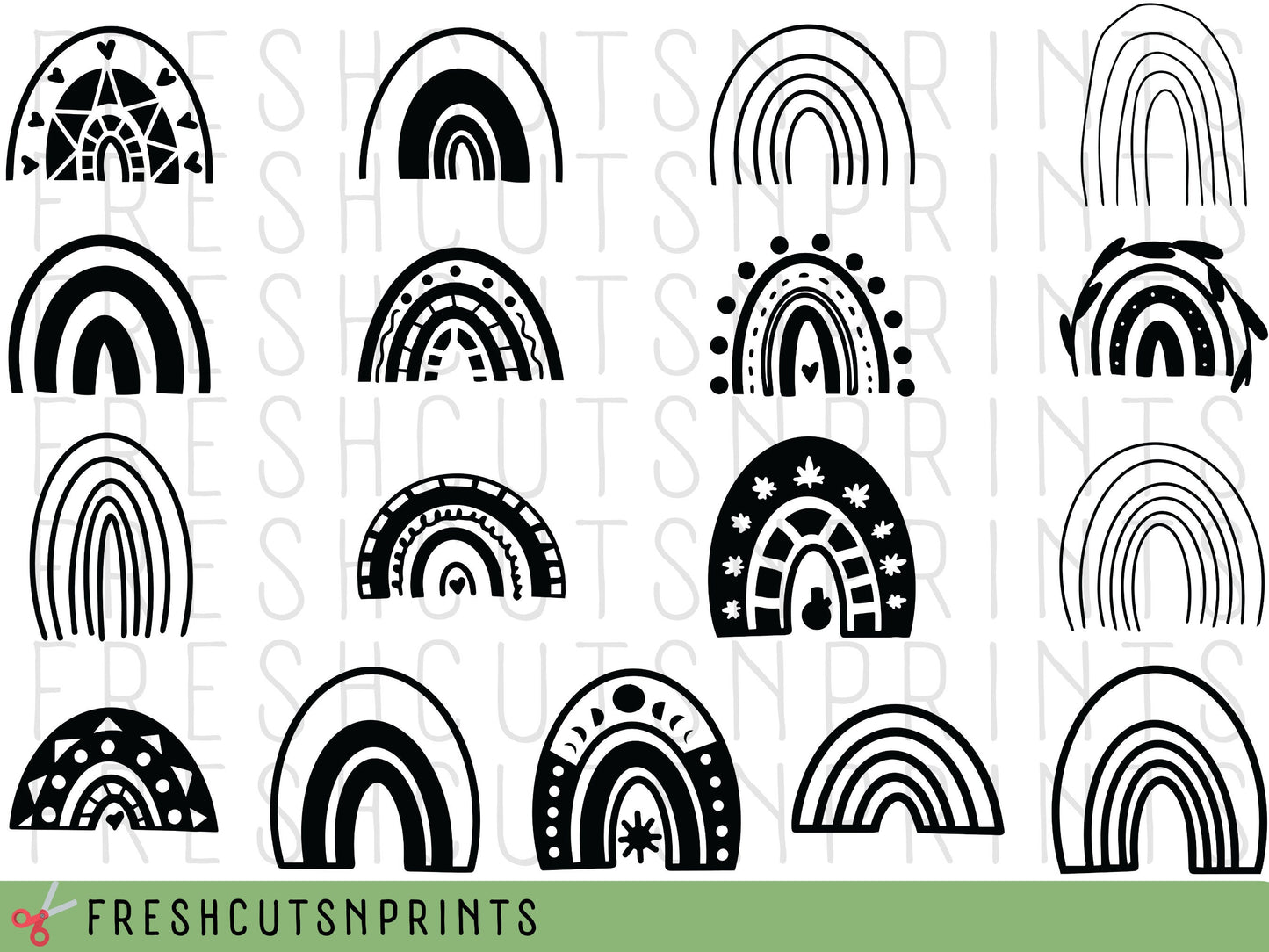 17 Boho Rainbow SVG Bundle, boho svg, Rainbow svg, Rainbow cut files, Boho cut files, Boho Clipart, Rainbow Clipart, Boho Cut File, Svg File