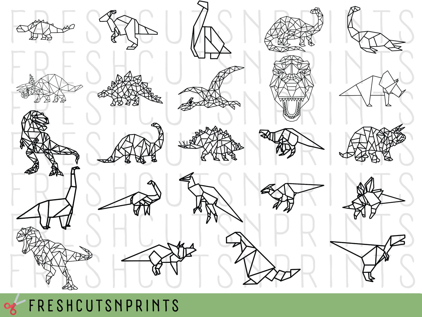 24 Geometric Dinosaur svg bundle, Dinosaur wall art, Dinosaur decal, Dinosaur clipart, T rex svg, dinosaur png, Dinosaur cut file, Dino art