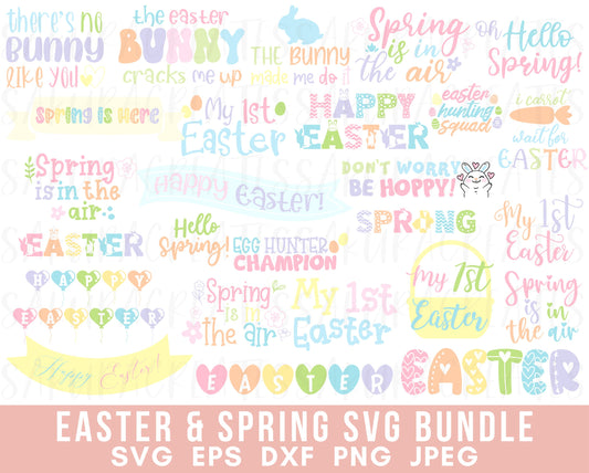 150 Easter SVG Bundle Easter bundle Spring Easter Silhouette Easter Cricut Bunny clipart egg Clipart easter vector bunny svg file for cricut