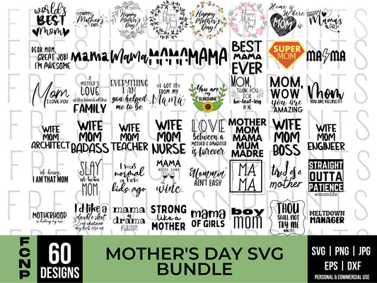 60+ Mother's Day SVG Files, Best Mom svg, Sassy Mom svg, Mama svg, Mother's Day designs, Mom Shirt Designs, Mom life svg, Mom Keychain