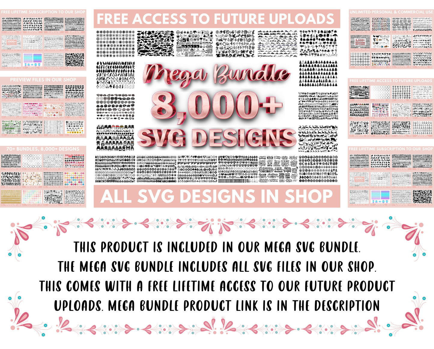 10,500+ Mega SVG Bundle Animal Svg Plants Svg Flower Svg Sunflower Svg Monogram Svg Files for Cricut Big Svg Bundle Big Clipart Mega Bundle