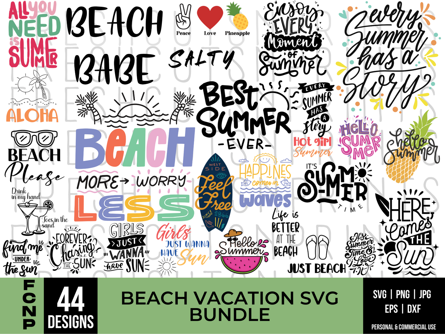Summer SVG Bundle Beach Shirt SVG for Cricut Summer Tee Bundle SVG Bundle  Beach Vibes Digital Download 