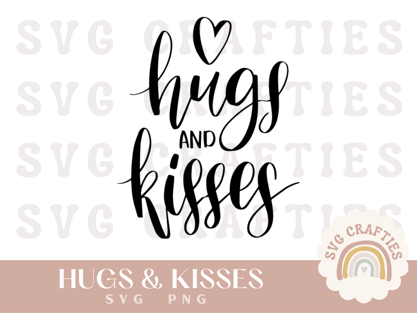 Hugs and Kisses Free SVG Download