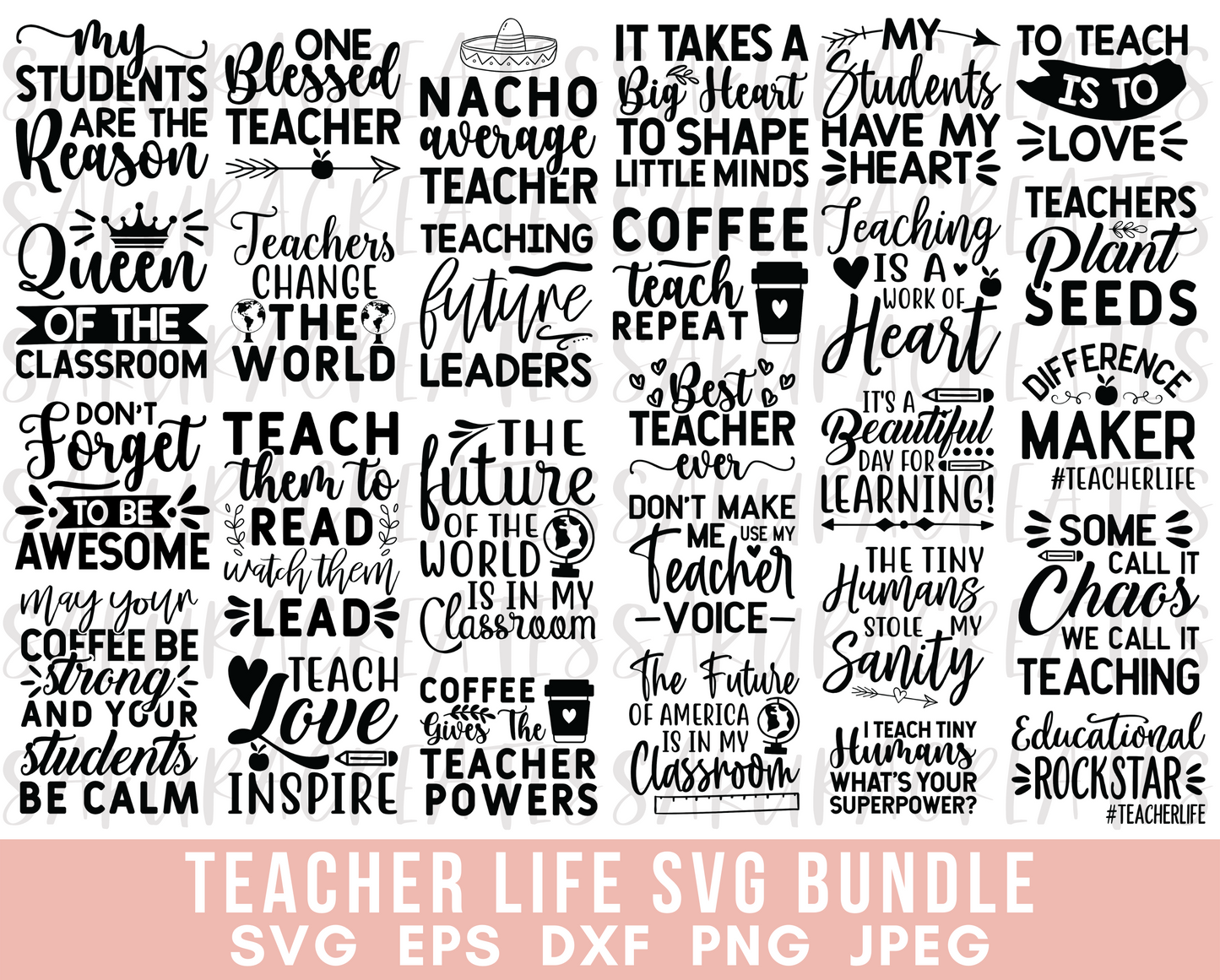 80 Teacher SVG Bundle School svg Teacher life svg Teacher Quotes ...