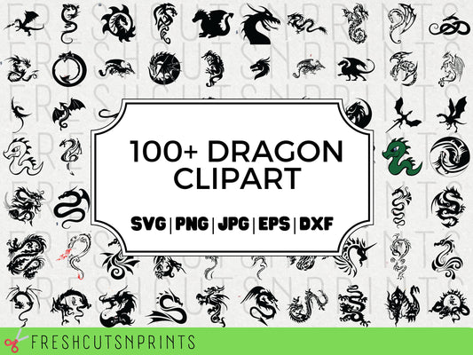 100+ Dragon SVG Bundle,  Dragon Vector, Dragon Clipart, Dragon Silhouette, Dragon Decal, Dragon Icon, Tribal Dragon svg, Dragon png