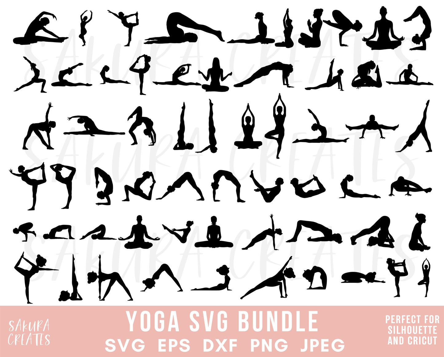 160+ Yoga SVG Meditation svg Yoga pose Namaste svg fitness svg Lotus pose yoga clipart pilates cut file for cricut silhouette files easy cut