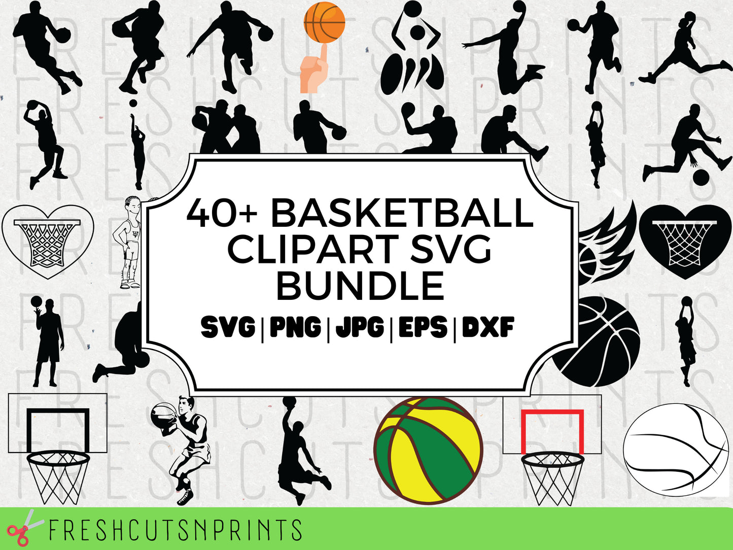 40+ Basketball Clipart SVG Bundle , basketball cut file, basketball ball svg, basketball clipart, Basketball Team svg, Commercial Use