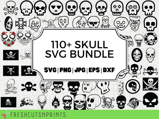 110+ Skulls SVG Bundle, Commercial Use, Skulls Clipart, Skulls Vector, Skulls Cut File, Skulls svg cricut, skull logo design, Skulls Icon