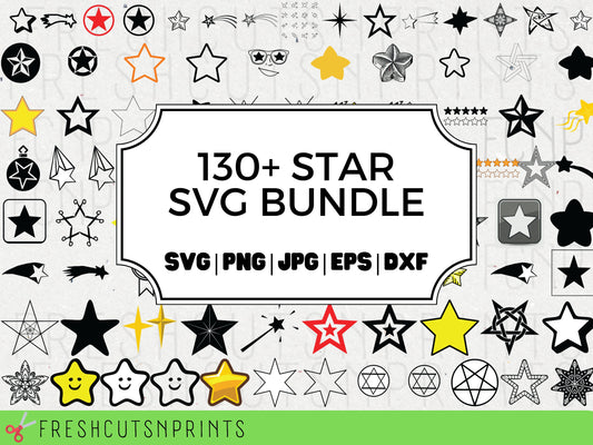 130+ Star SVG Bundle , Star Vector, Star Cut Files, christmas topper svg, Sparkle svg, Shooting Stars svg, Star clipart, Commercial Use