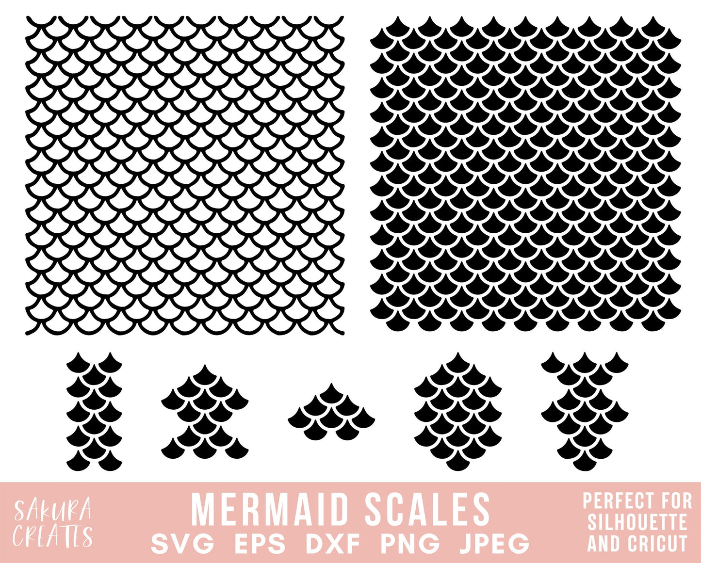 Mermaid Scales SVG Mermaid Cut File Pattern Fish Scales Digital Download Starbucks Cup Dragon Scales Svg files for Cricut Seamless Pattern