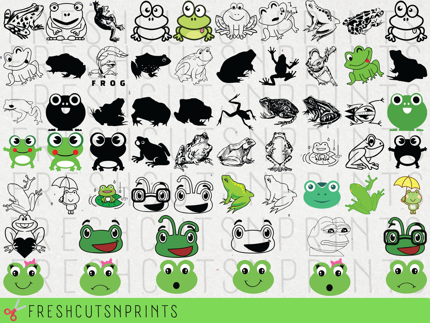 60+ Frog SVG Bundle , Frog clipart, Frog cut files, Frog vector, Frog silhouette, Cartoon Frog svg, Cute frog svg, Frog Face, Commercial Use