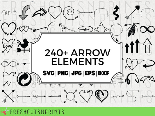247 Arrow SVG Pack , Arrow Clipart, Arrow Vector, Cricut Arrow Arrow Clipart Arrow Silhouette, Arrow Cut File, Heart Arrow, arrow svg file