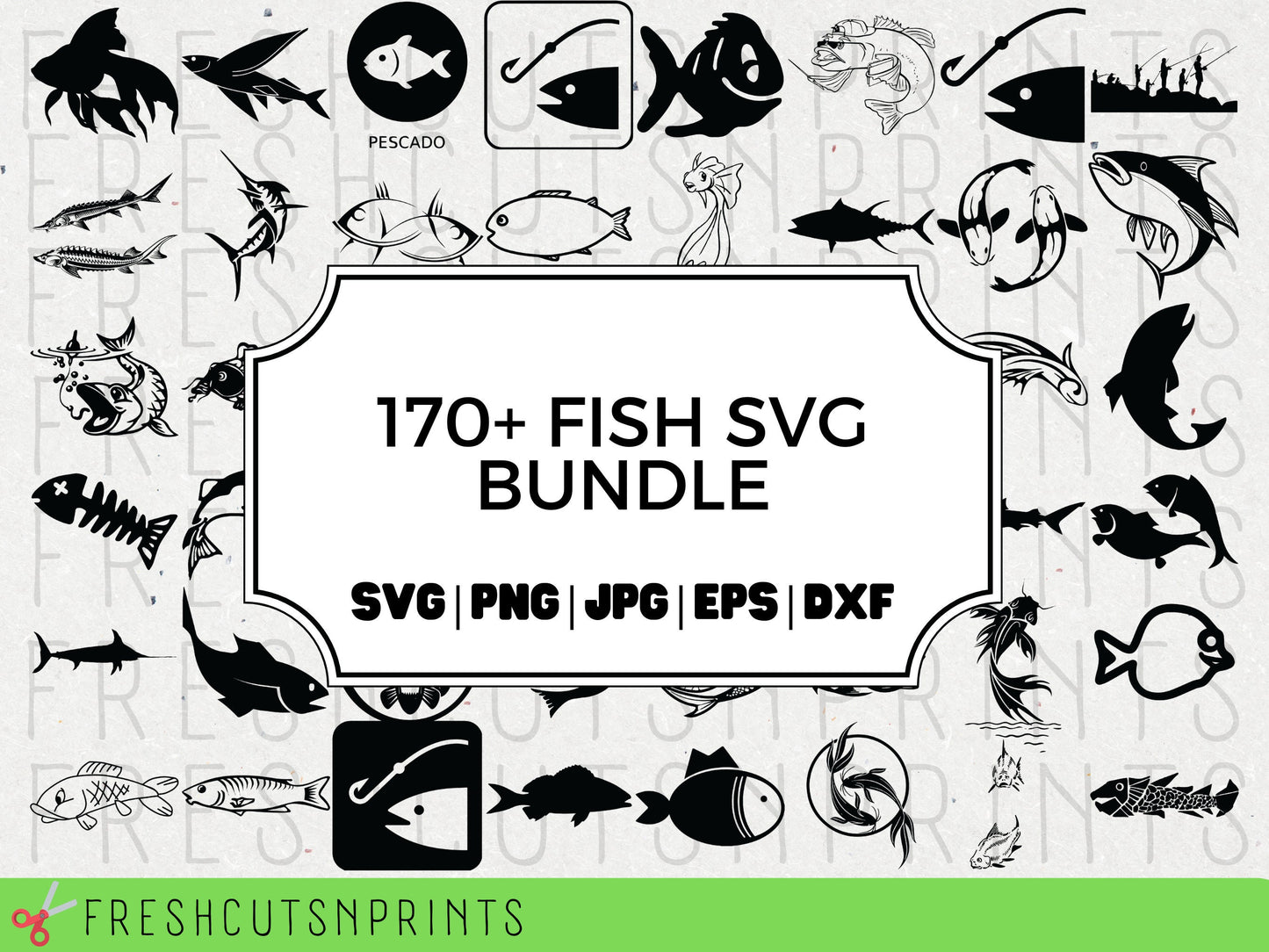 170+ Fish SVG Bundle , Fish Clipart, Fish Cut File, Fish Vector, Fish Decal, Tribal Fish, Fish Silhouette, Fishing svg, Fishing Design