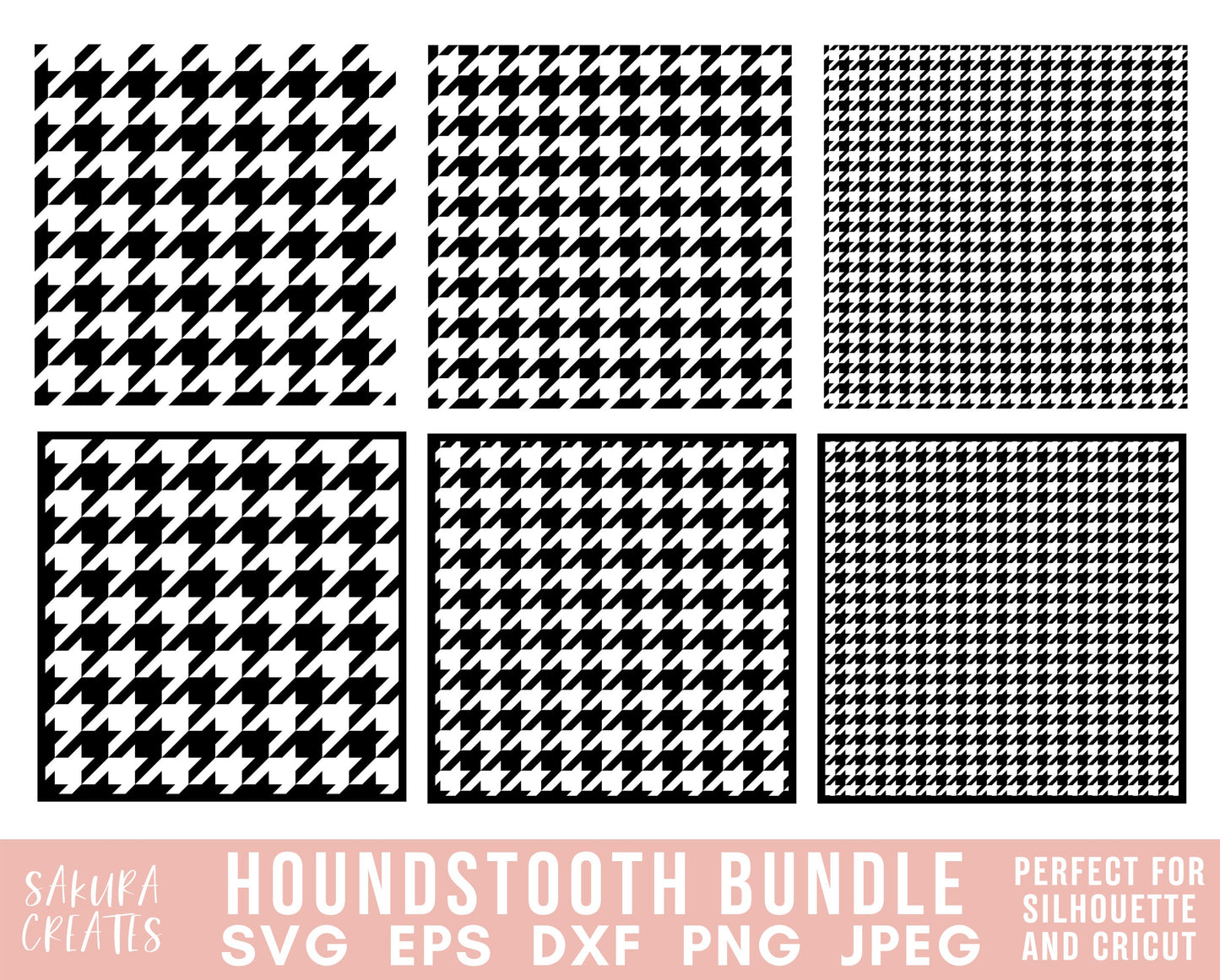 Houndstooth Pattern SVG Houndstooth texture Houndstooth clipart Houndstooth template svg Houndstooth svg pattern texture svg file for cricut