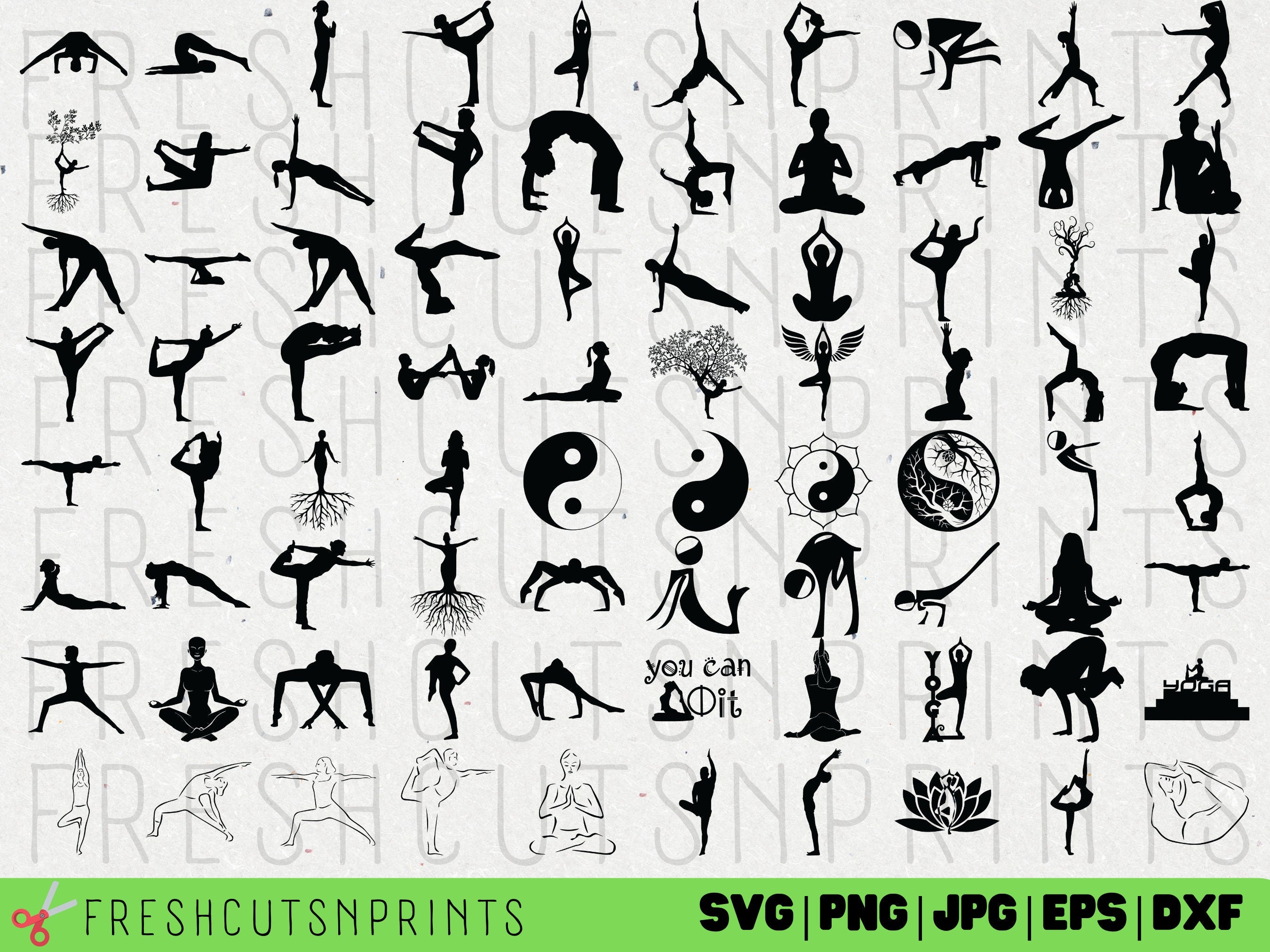 Divalis Top 100 Yoga Poses Scratch off Poster - Large Yoga India | Ubuy