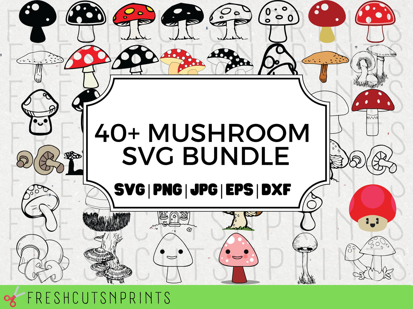 40+ Mushroom SVG Bundle, Mushroom vector, Mushroom clipart, Mushroom cut file, witchy svg, celestial mushroom svg, mushroom decal svg