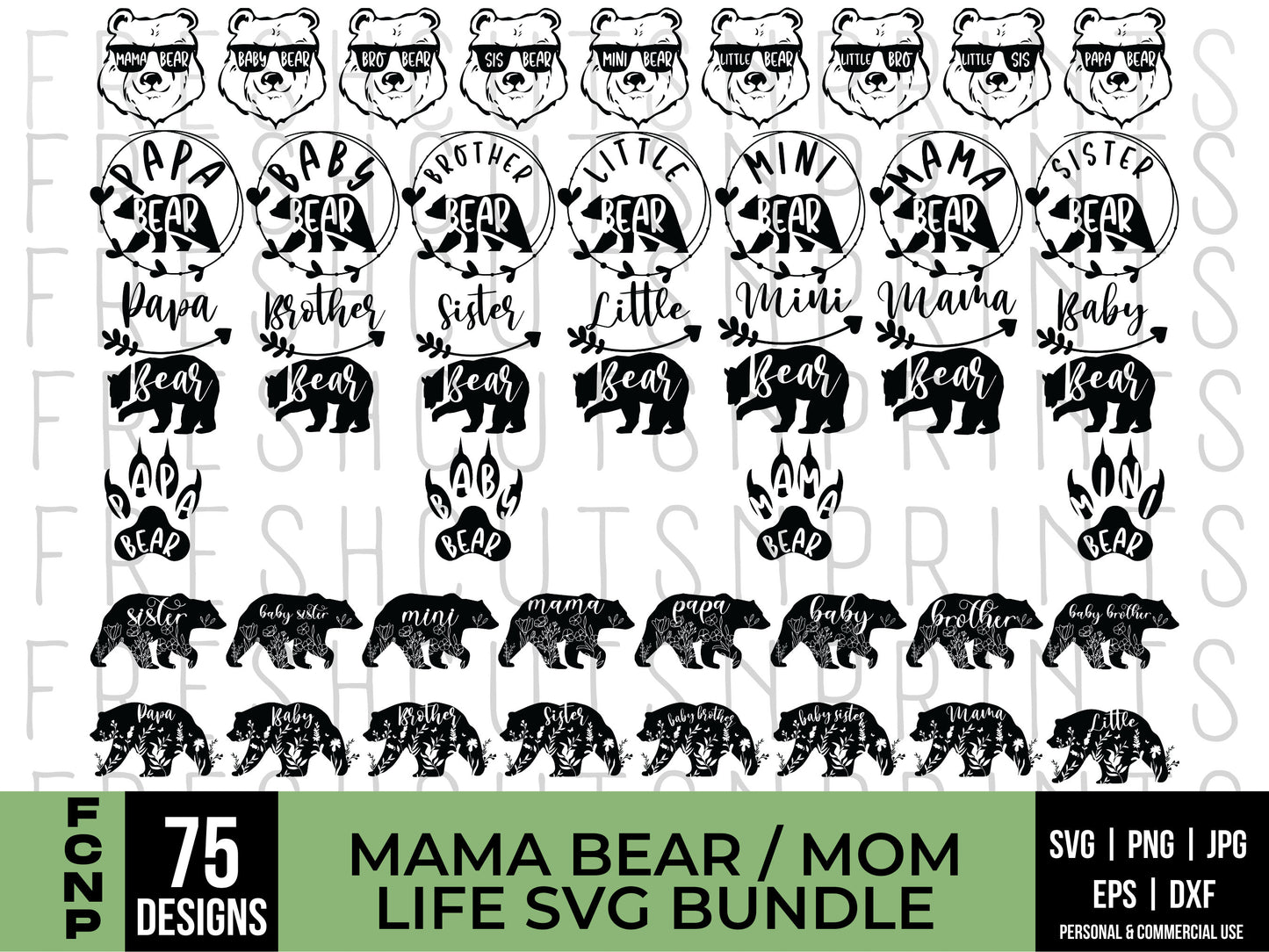 70+ Mama Bear SVG, Mama Bear Vector, Bear Family svg, Papa Bear SVG, Baby Bear SVG, Mom Life svg, Mothers day svg, Svg files for Cricut