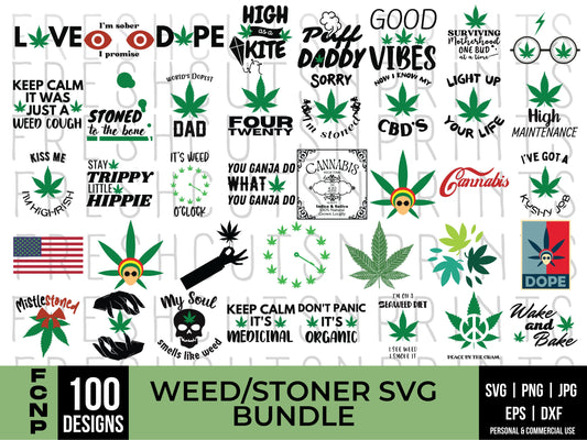 100 Weed SVG, Marijuana svg, Dope svg, Weed quotes svg, Stoner svg, blunt svg, cannabis svg, weed leaf svg, pot svg, cut file for cricut