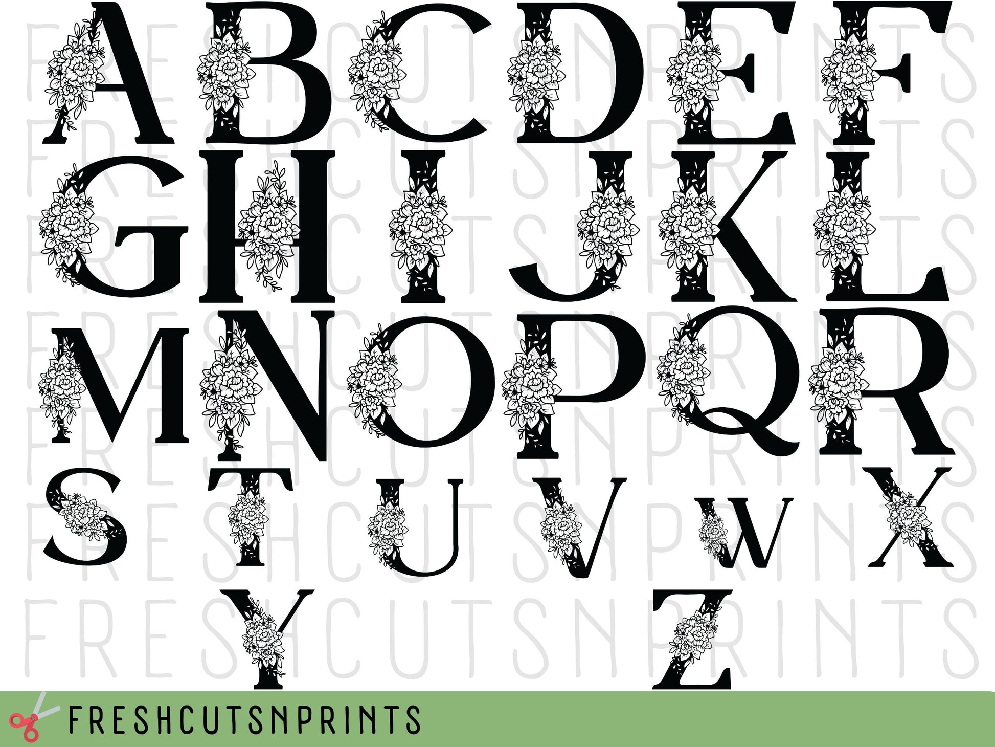 Letters Stencil Design - SVG FILE ONLY