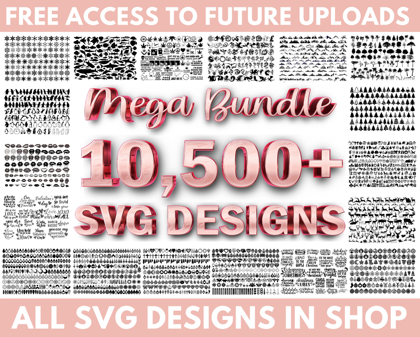 10,500+ Mega SVG Bundle Animal Svg Plants Svg Flower Svg Sunflower Svg Monogram Svg Files for Cricut Big Svg Bundle Big Clipart Mega Bundle
