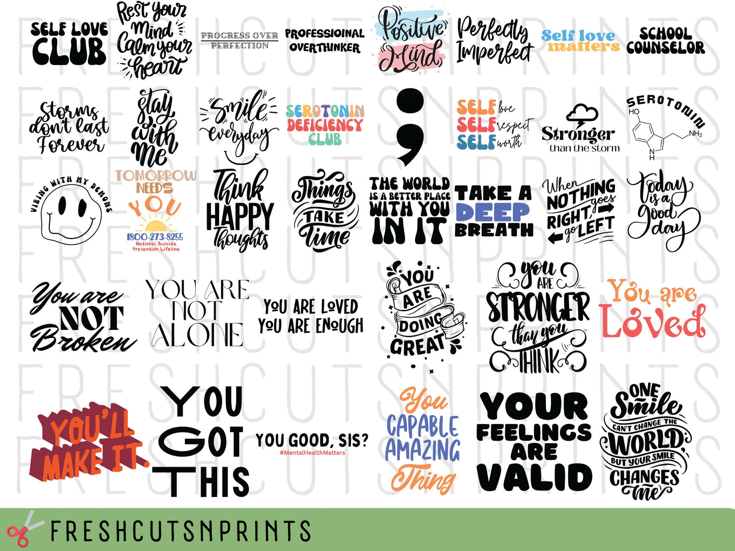 Mental Health SVG Bundle, Inspirational svg, Motivational svg, Mental Health shirts, SVG Files for Cricut, Silhouette Quotes, Positive svg
